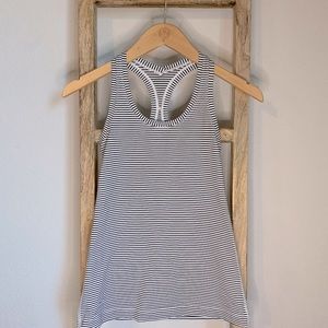 Lululemon Cool Racerback Stripe White Black 4